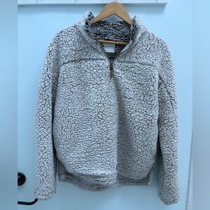 Thread & Supply Gray Sherpa Pullover, M